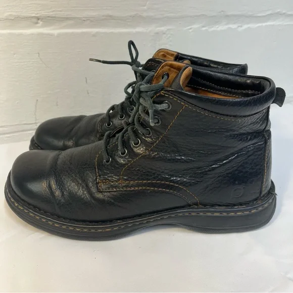 Born | Shoes | Born Mens Black Leather Lace Up Boot Size 1 